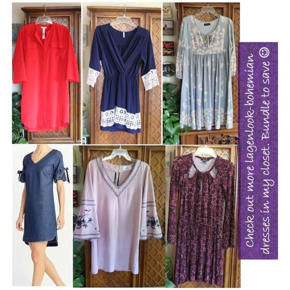 3/$15 Bohemian Lagenlook Tunic Dress with Pockets! - Taupe, Size XS - Picture 14 of 16